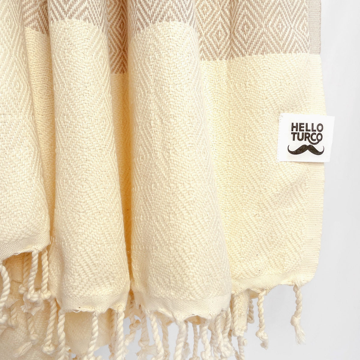 Otto Beige Handwoven Turkish Towel