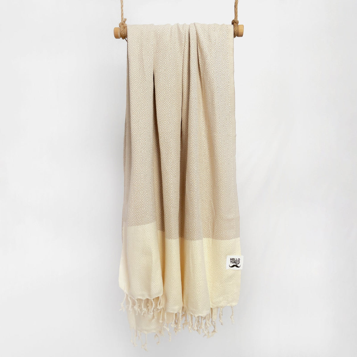 Otto Beige Handwoven Turkish Towel