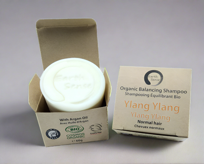 Organic Certified Balancing Solid Shampoo - Ylang Ylang - Normal & all Hair Types 60g-0