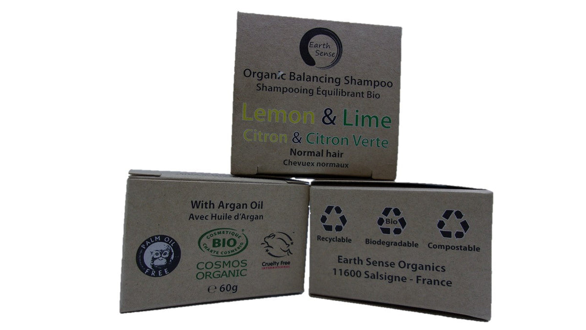 Organic Certified Balancing Solid Shampoo - Lemon & Lime - Normal & all Hair Types 60g-4