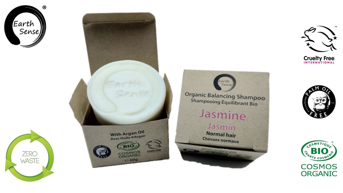 Organic Certified Balancing Solid Shampoo Jasmine 60g