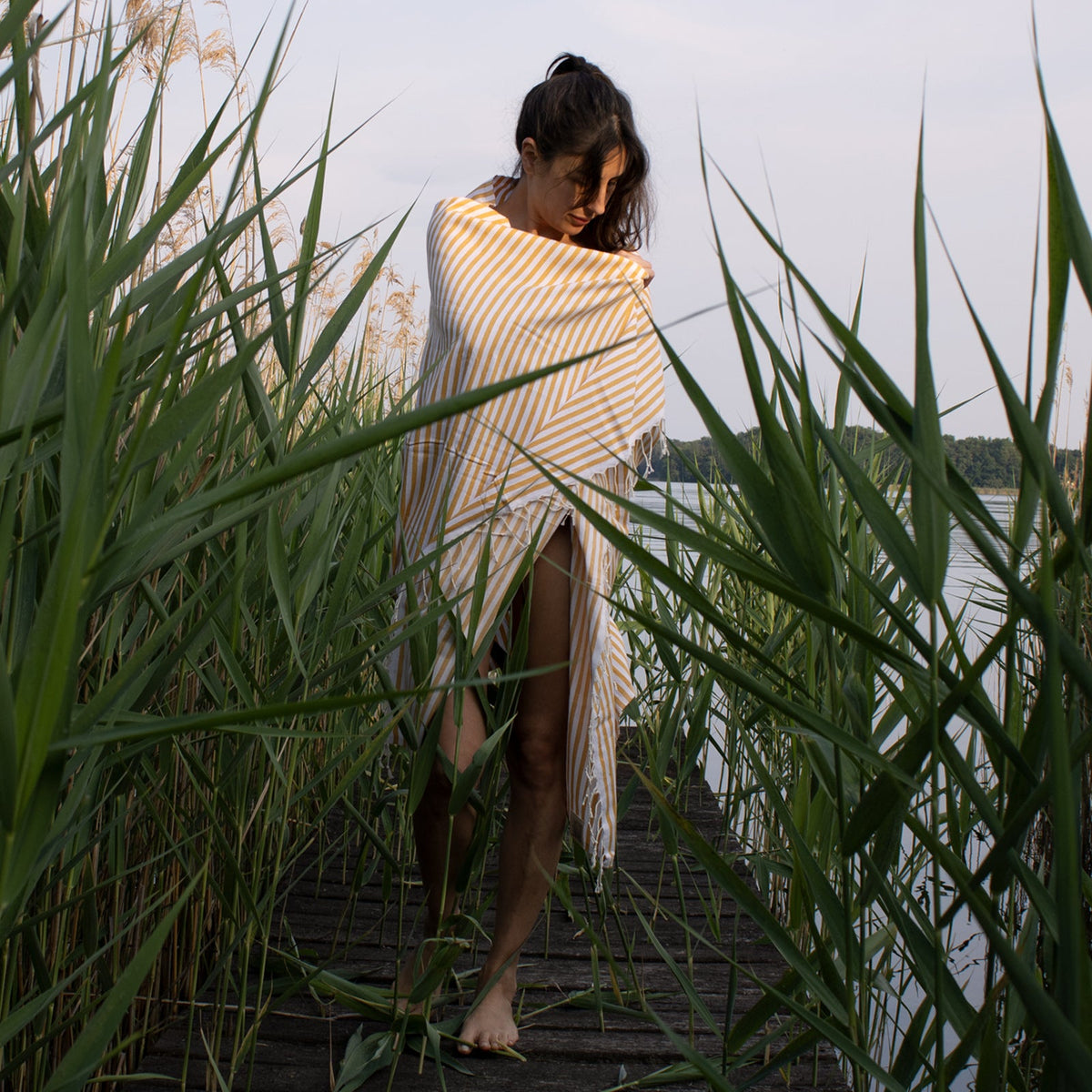 Soni Turkish Towel Yellow striped