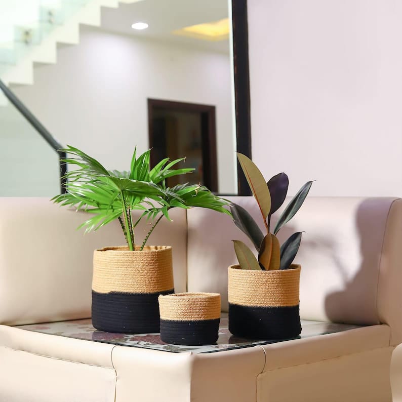 Handwoven Jute Planter Set Of 3