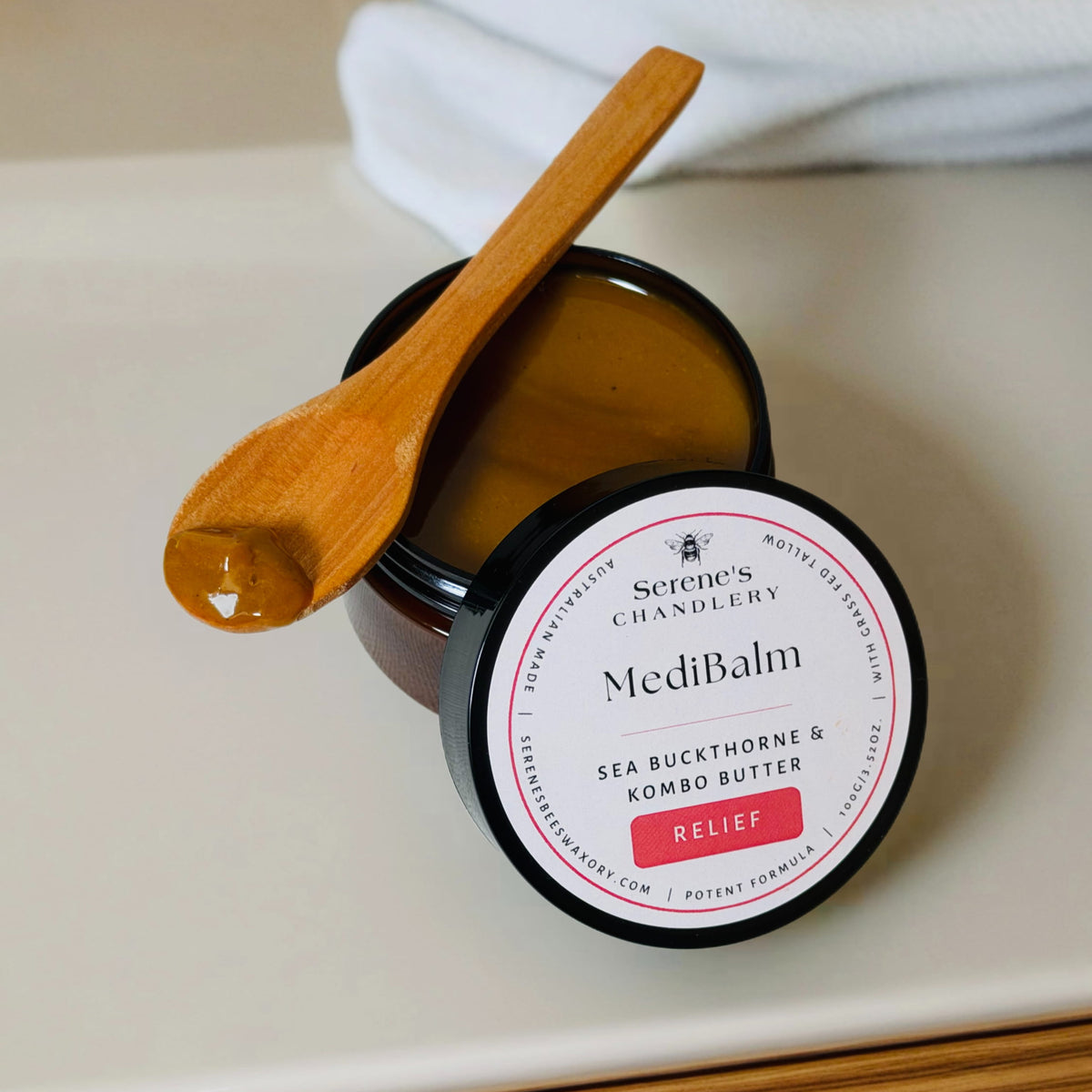 MediBalm Solid Body Oil | Tallow, Sea Buckthorn & Kombo Butter | 100g-0