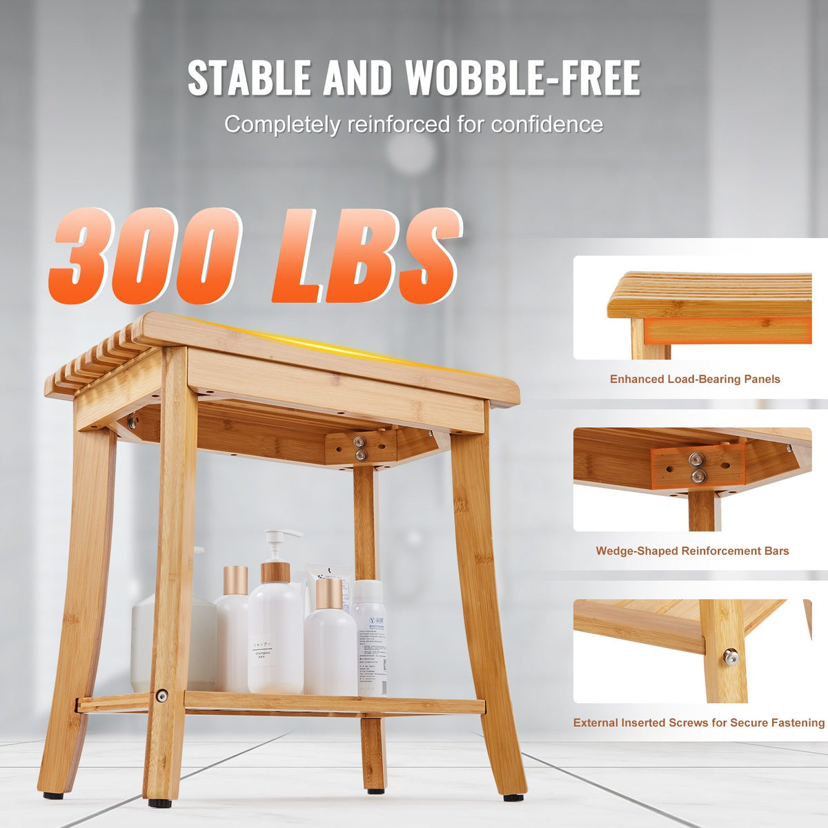 Bamboo Shower Bench