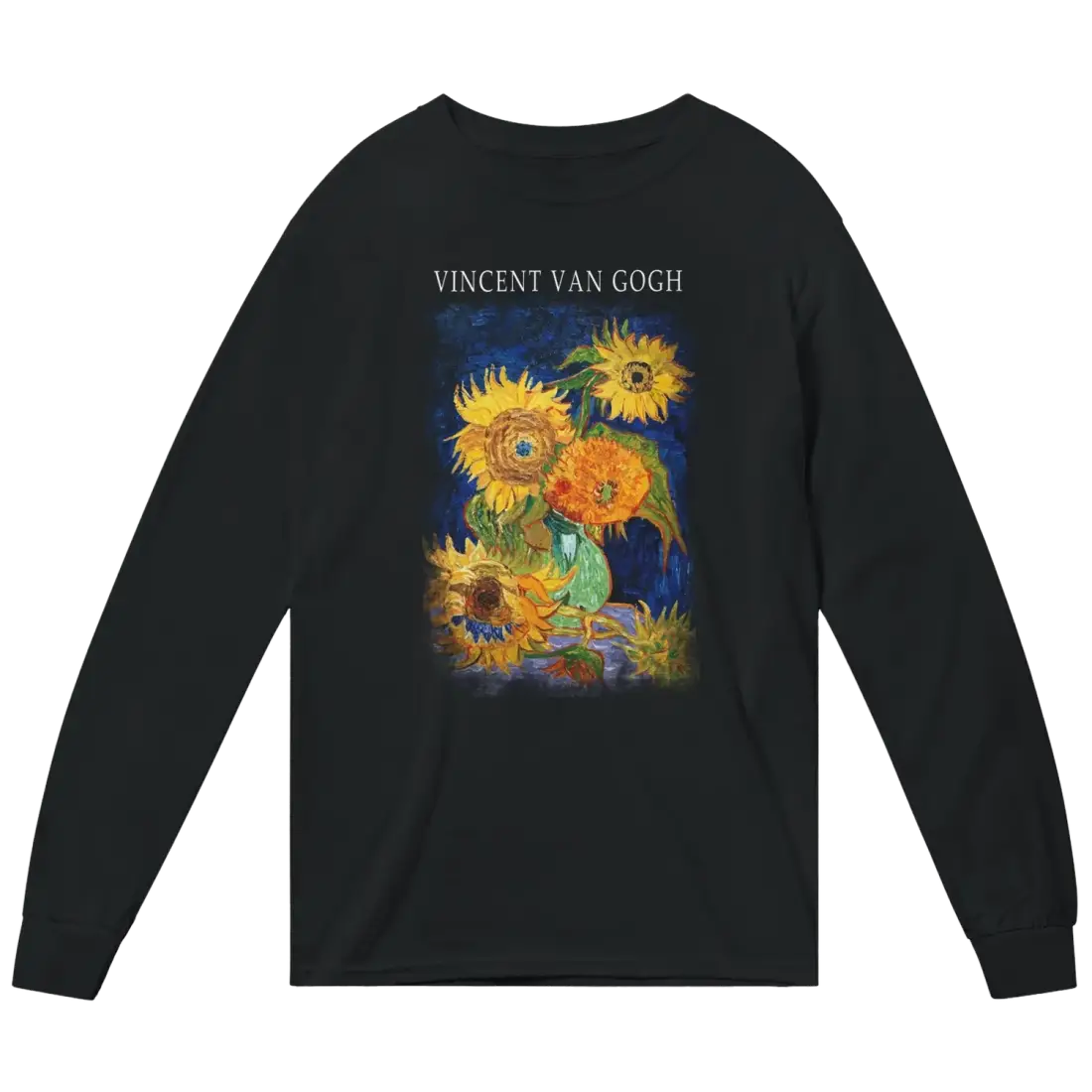 Van Gogh Five Sunflowers 1888 Artwork Long Sleeve Shirt